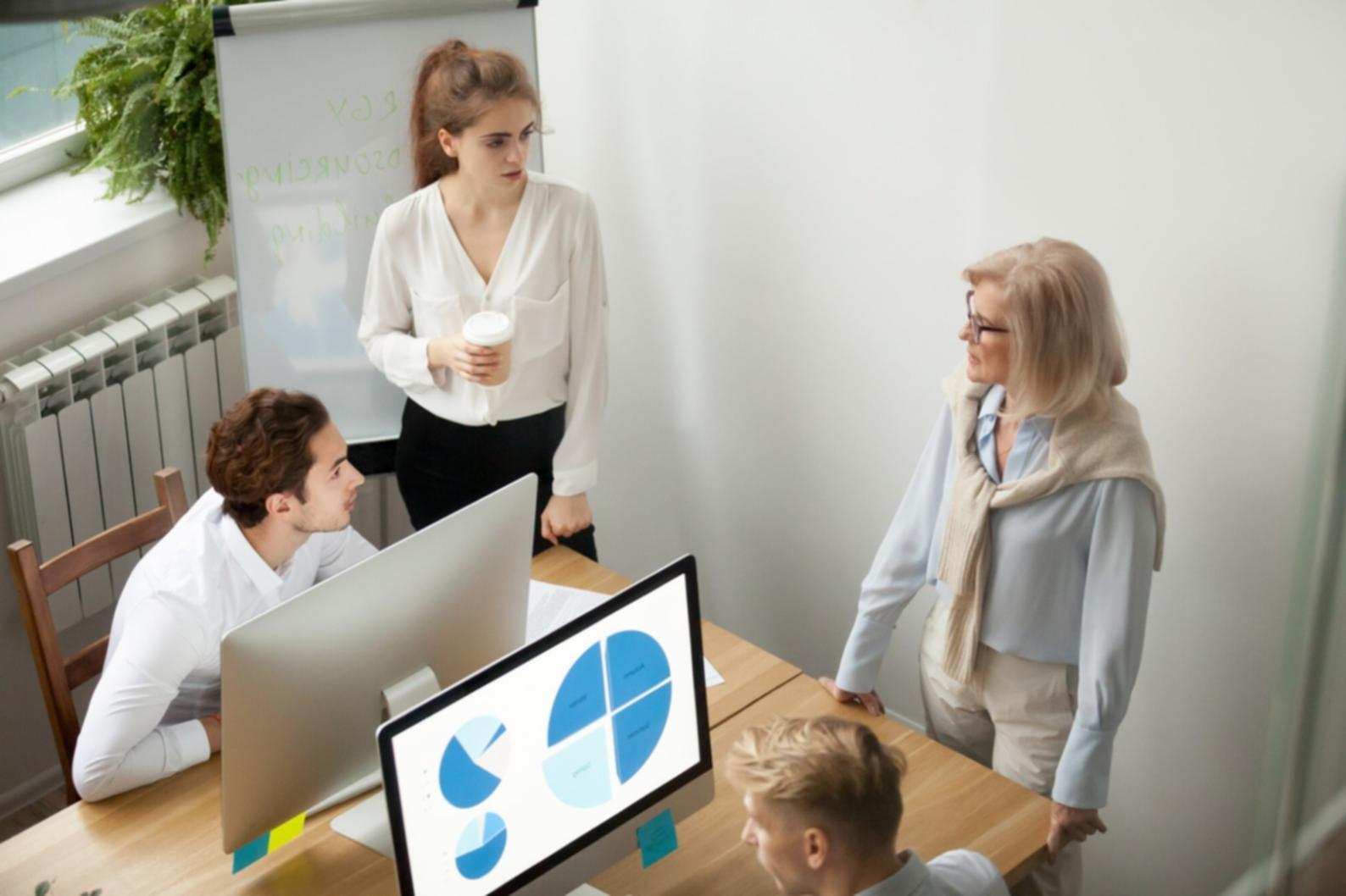 Professional trading education workspace with modern learning environment